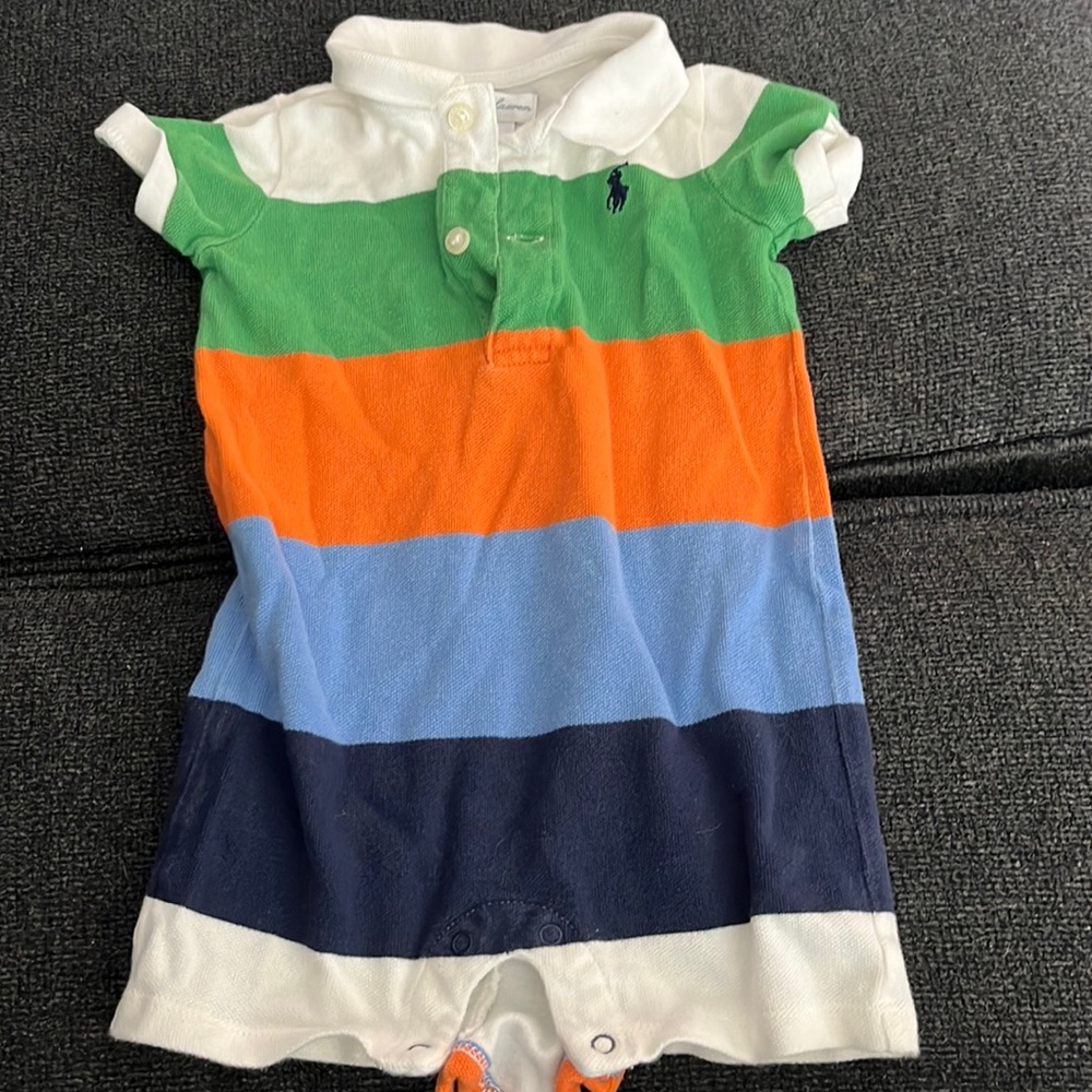Stripes Ralph Lauren collared outfit
